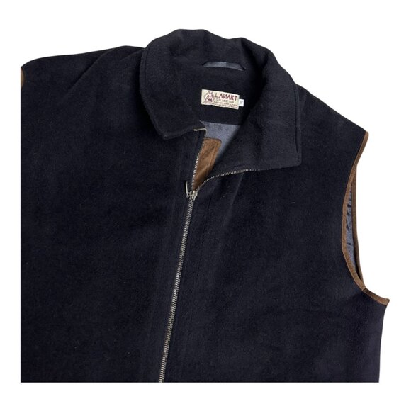 100% BABY ALPACA Tom Gutie Luxury Handmade Peru Fleece Black Vest Mens XL - Picture 6 of 8